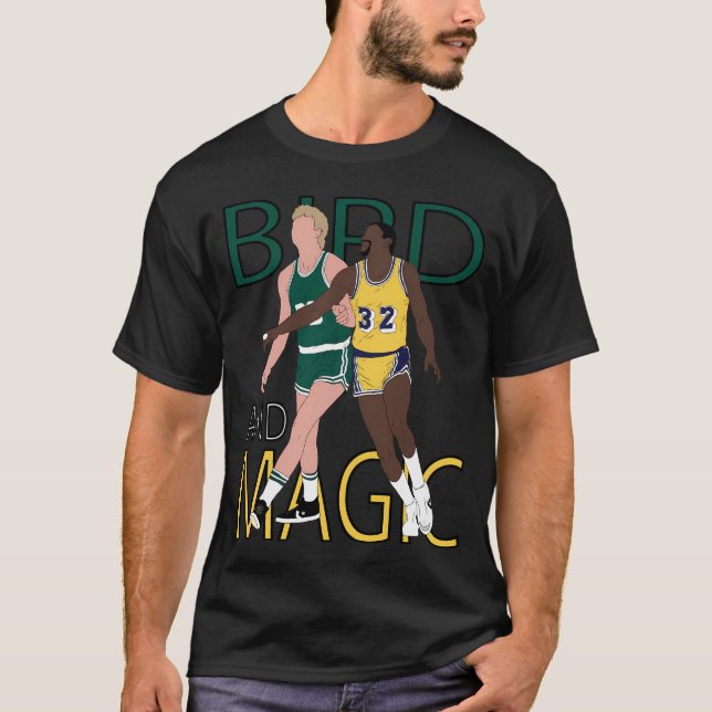 Larry Bird And Magic Johnson T-Shirt (Front)
