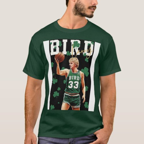 Larry Bird Basketball Legends Artistry T_Shirt