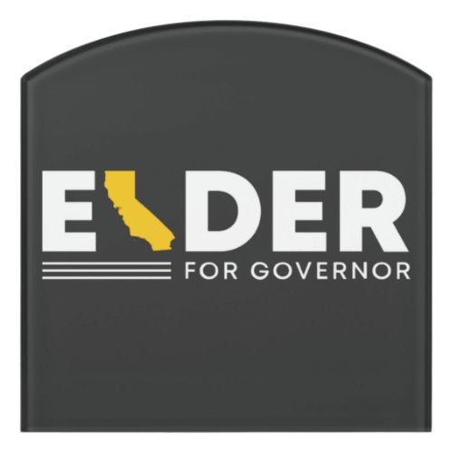 Larry Elder for California Governor   Door Sign