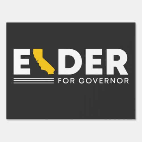 Larry Elder for California Governor Sign