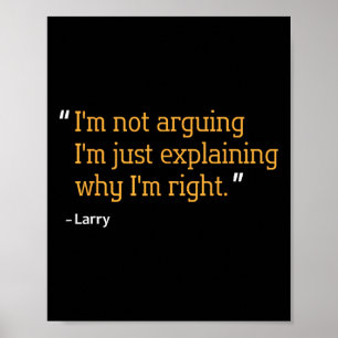 Larry Gift Quote Funny Birthday Personalized Name Poster