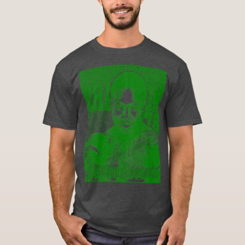 Larry Holmes Distressed Look Green T_Shirt