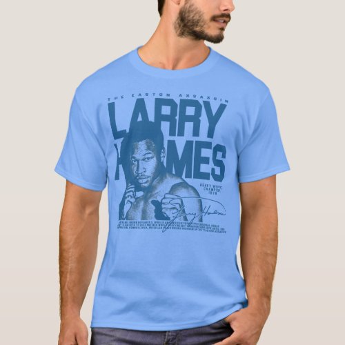 Larry Holmes Retro Blue T_Shirt