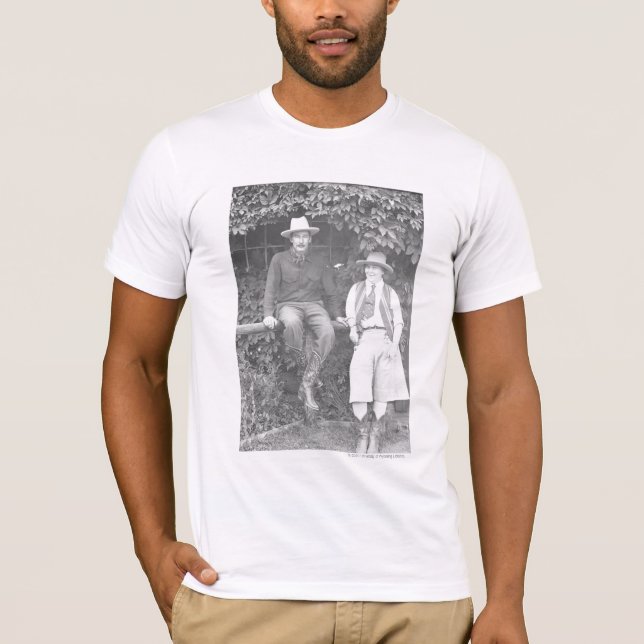 Larry Larom and a women posing. T-Shirt (Front)