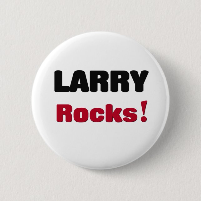Larry Rocks Pinback Button (Front)