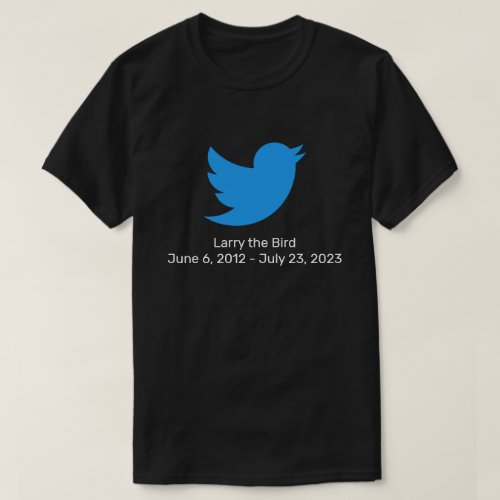 Larry the bird Twitter retirement T_Shirt