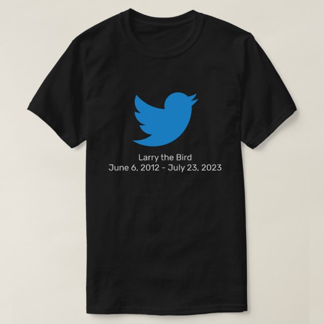 Larry the bird Twitter retirement T-Shirt (Design Front)