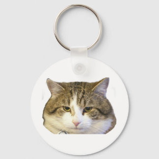 Larry the Downing Street Cat Face Keychain
