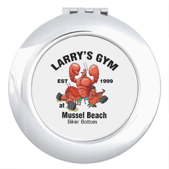 Larry's Gym At Mussel Beach Compact Mirror (Front)