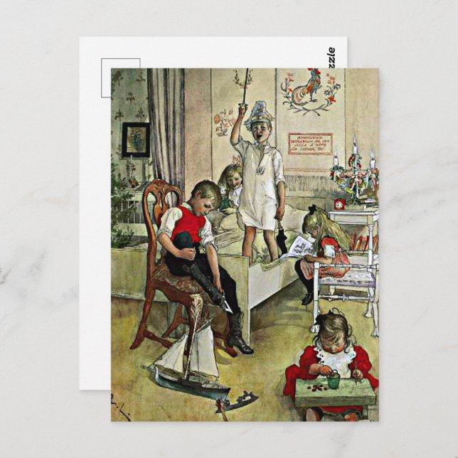 Larsson - Christmas Morning Postcard (Front/Back)