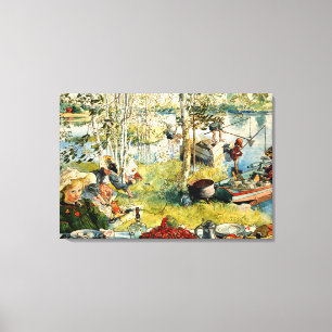 Larsson - Cray Fishing Canvas Print