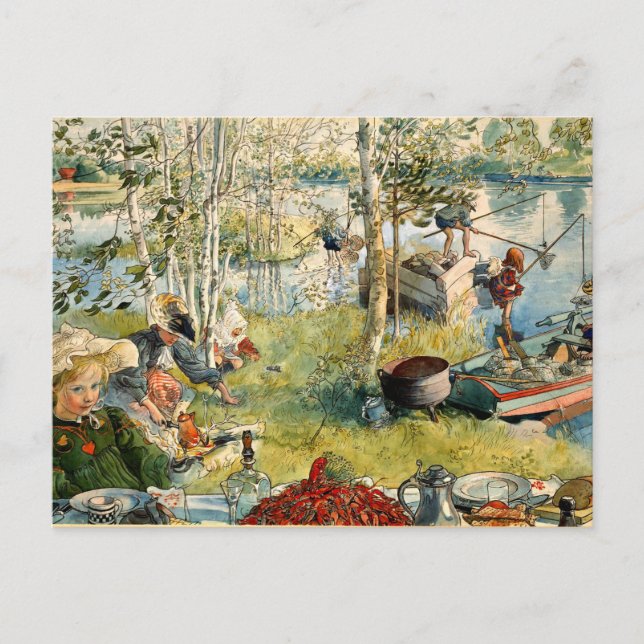 Larsson - Crayfishing - Postcard (Front)