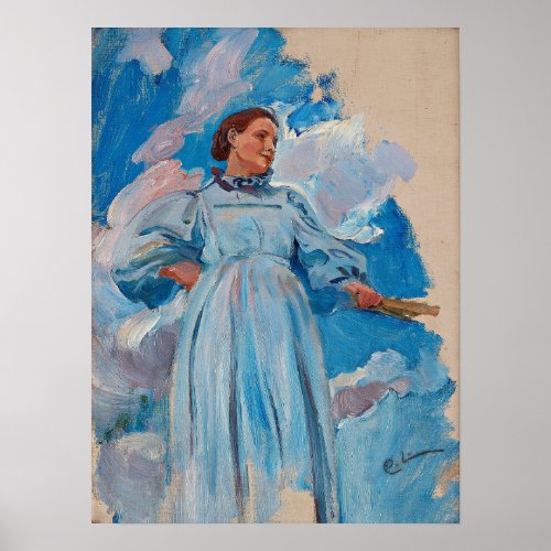 Larsson _ Figure Of A Woman And Sky Poster