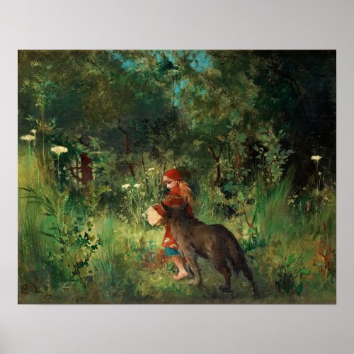 Larsson _ Little Red Riding Hood 1881 Poster