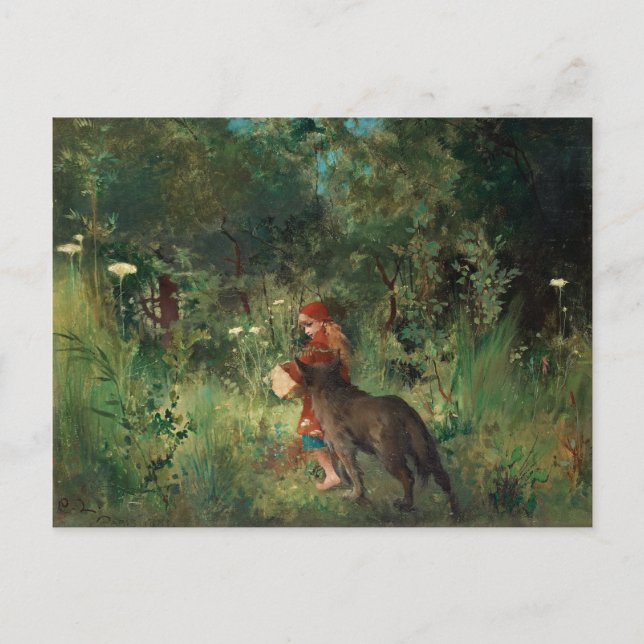 Larsson - Little Red Riding Hood Postcard (Front)