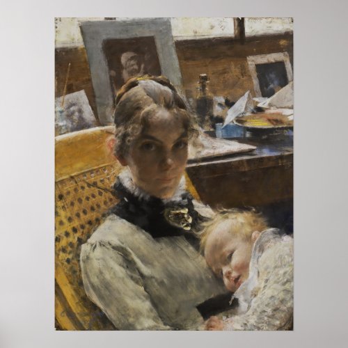 Larsson _ The Artists Wife And Their Daughter Poster