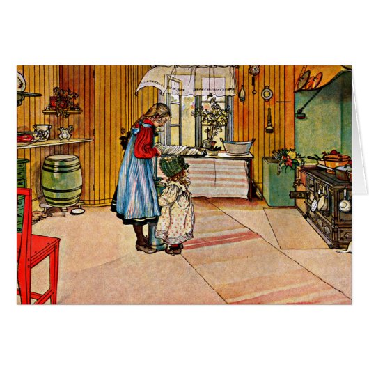 Larsson: The Kitchen, 1898 Cards (Front Horizontal)