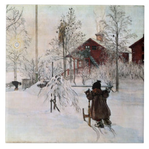 Larsson: The Yard and Wash-House artwork Ceramic Tile