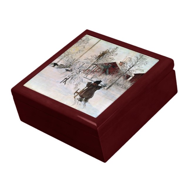 Larsson: The Yard and Wash-House artwork Keepsake Box (Side)