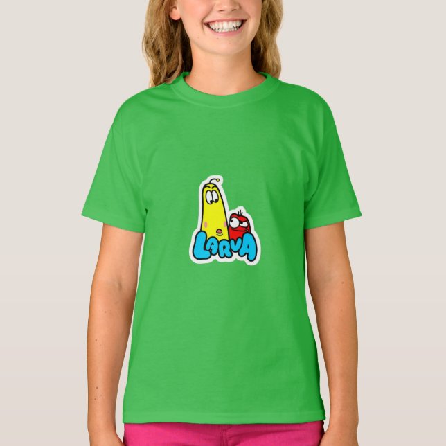 larva cartoon Sticker T-Shirt (Front)