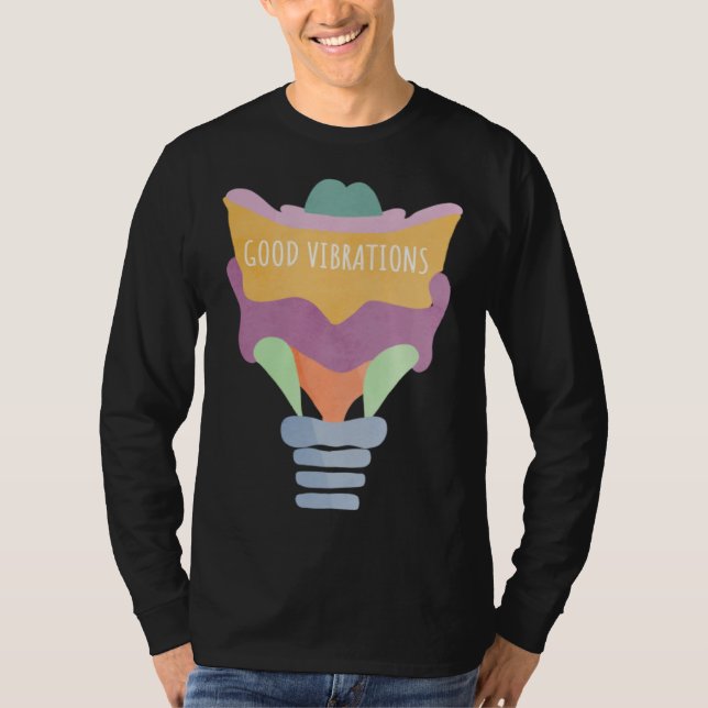 Larynx Pun Good Vibrations T-Shirt (Front)