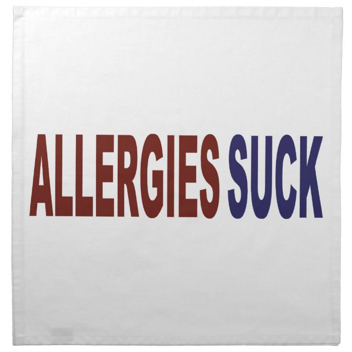 Las alergias chupan servilletas de papel de