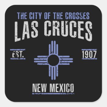 Las Cruces Square Sticker by KDRTRAVEL at Zazzle