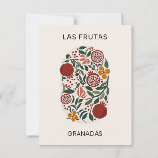 Las Frutas: Granadas - Pomegranate Market Note Card