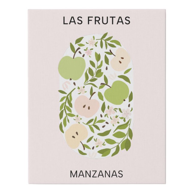 Las Frutas: Manzanas - Apple Market Faux Canvas Print (Front)