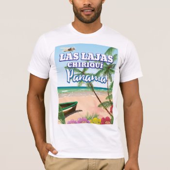 Las Lajas  Chiriquí Panama Beach Travel Poster T-shirt by bartonleclaydesign at Zazzle