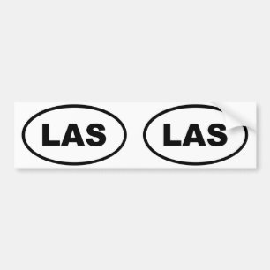 LAS Las Vegas oval Bumper Sticker