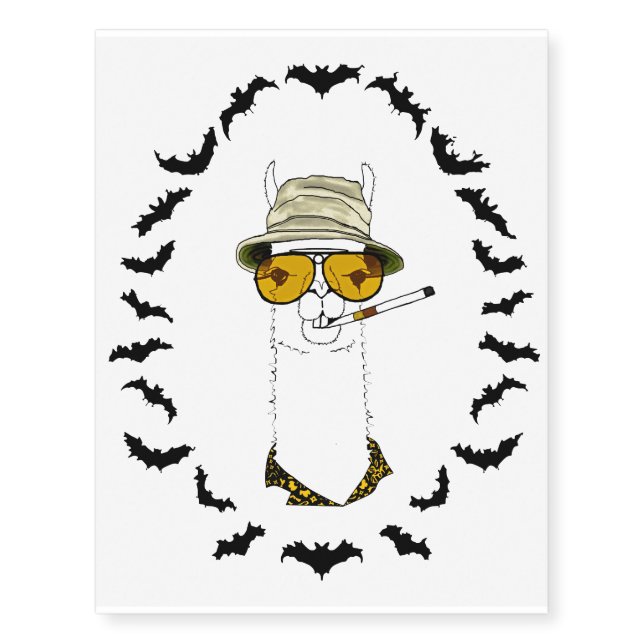 Las Llama Temporary Tattoos (Front)