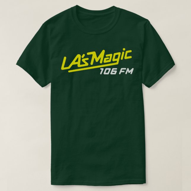 LAs MAGIC 106 FM Retro Defunct Radio Station T-Shirt (Design Front)