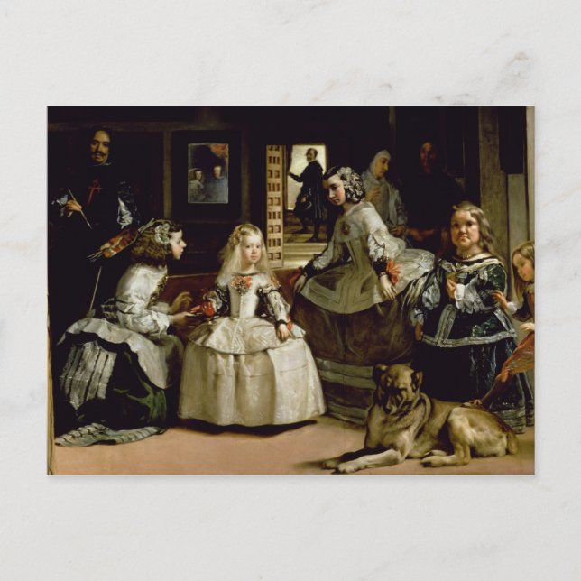 Las Meninas detail of the lower half depicting Postcard (Front)