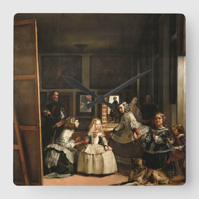 Las Meninas Square Wall Clock (Front)
