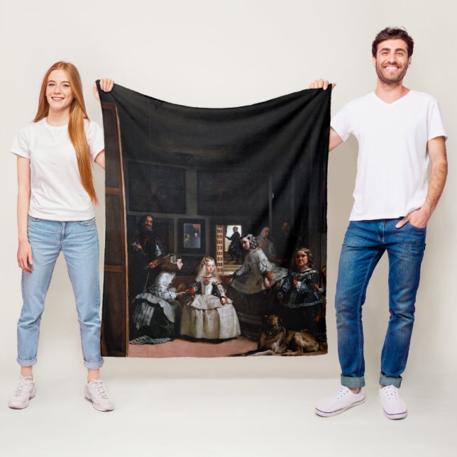 Las Meninas, The Maids of Honour, Diego Velazquez Fleece Blanket (In Situ)