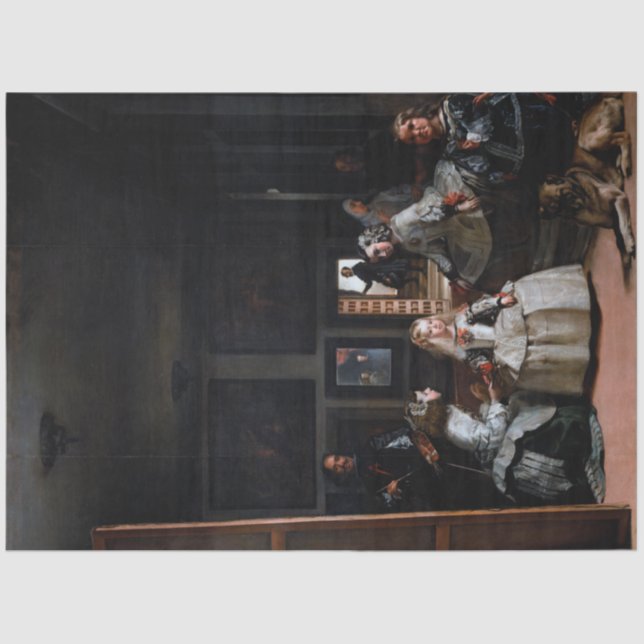 Las Meninas, The Maids of Honour, Diego Velazquez Tissue Paper (Front)