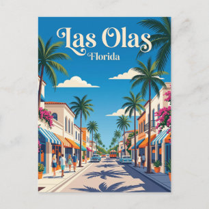Las Olas Boulevard USA Postcard