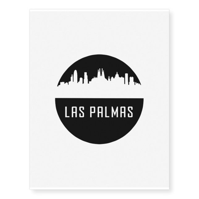 Las Palmas | cities of Spain Temporary Tattoos (Front)