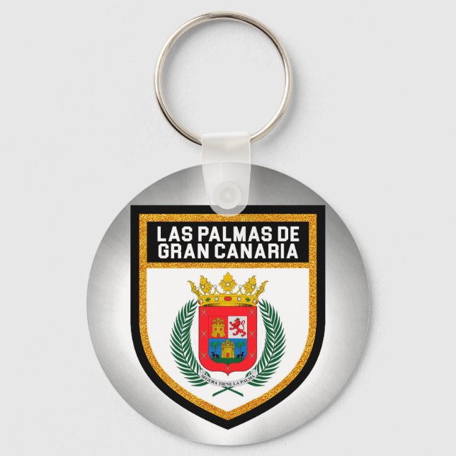 Las Palmas de Gran Canaria Flag Keychain (Front)