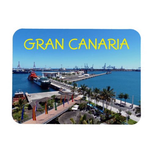 Las Palmas de Gran Canaria harbour fridge magnet