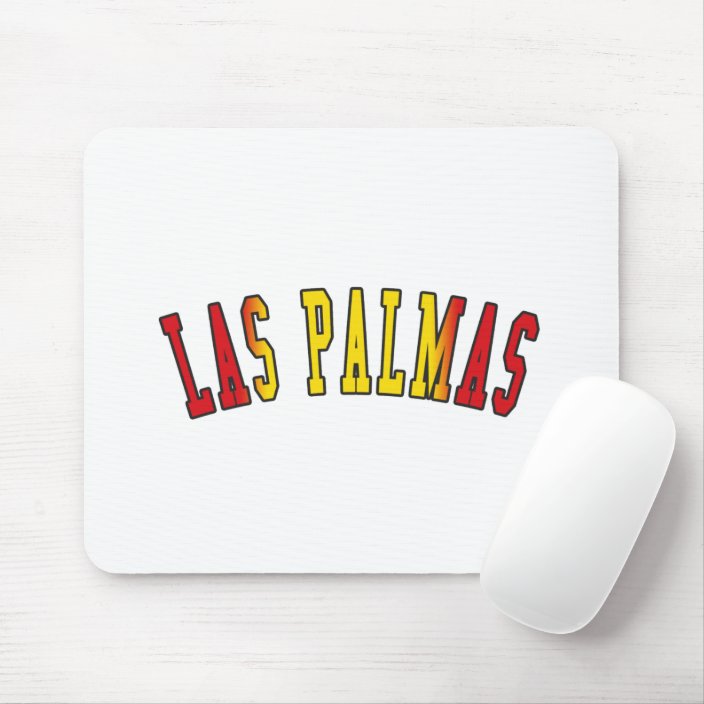 Las Palmas in Spain National Flag Colors Mouse Pad