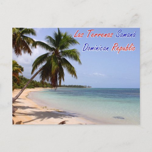 Las Terrenas Beach Samana Dominican Republic Postcard