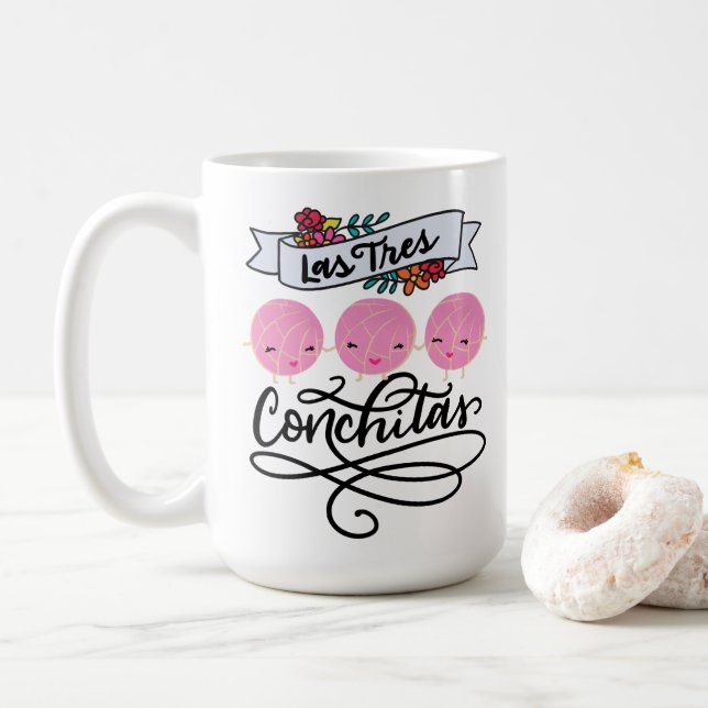 Las Tres Conchitas, Pan Dulce Coffee Mug (With Donut)