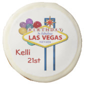 Las Vegas 21st Birthday Personalized Sugar Cookies (Front)