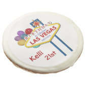 Las Vegas 21st Birthday Personalized Sugar Cookies (Angled)