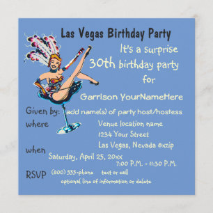 Las Vegas 30th Birthday Party Invitation