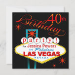 Las Vegas 40th Birthday Party Invitation at Zazzle