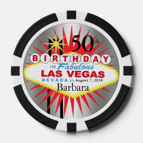 Las Vegas 50th Birthday Casino Chip