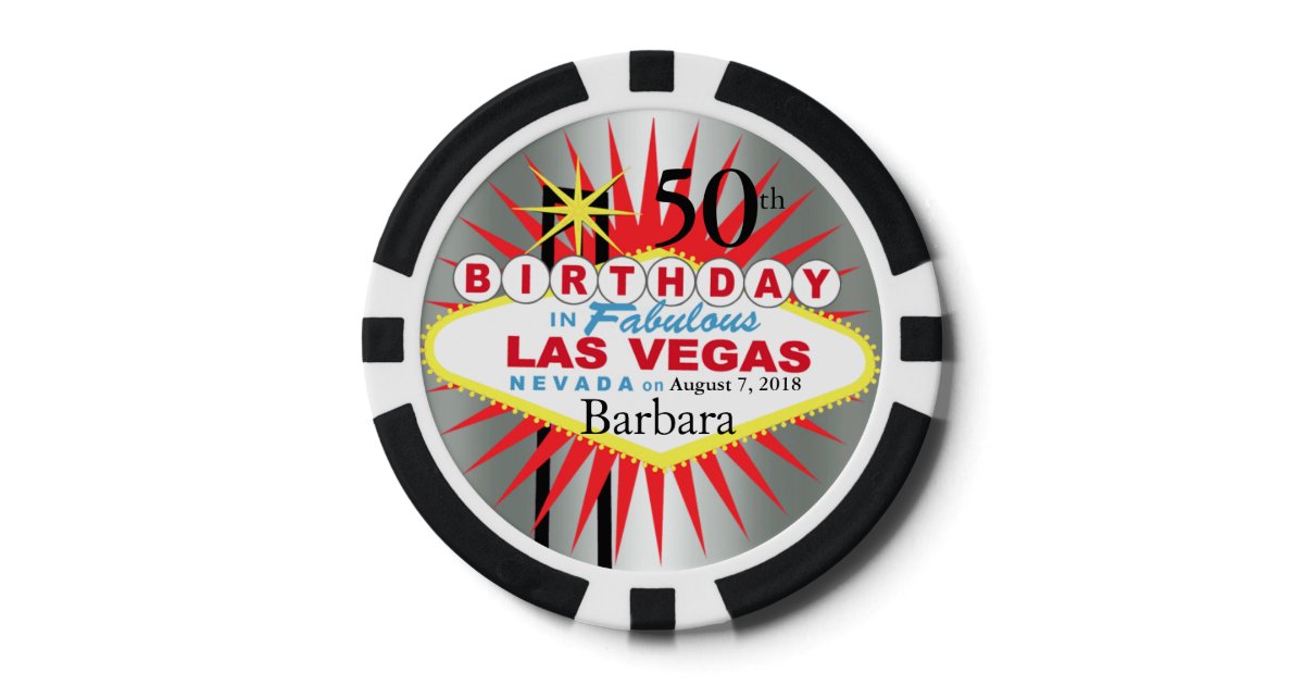 Las Vegas 50th Birthday Casino Chip Zazzle
